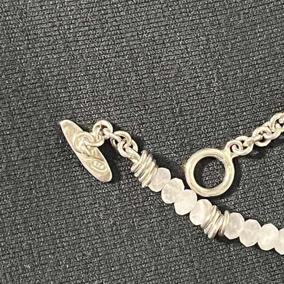 Elegant Faceted Moonstone and Sterling Silver Choker Necklace OOAK - Picture 8 of 9